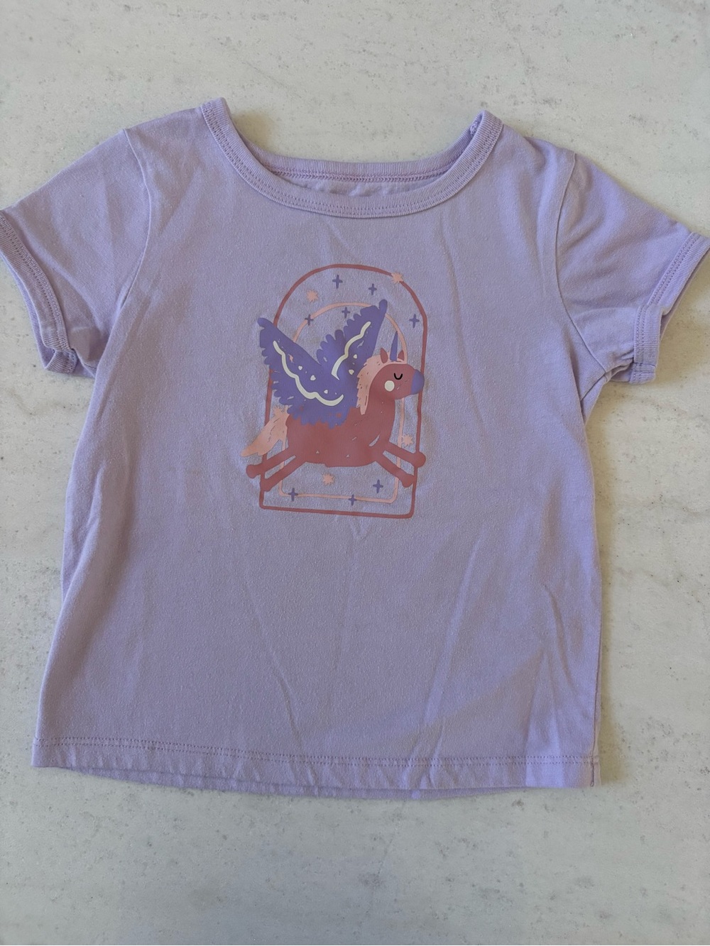 okie dokie Lavender Unicorn Graphic Tee